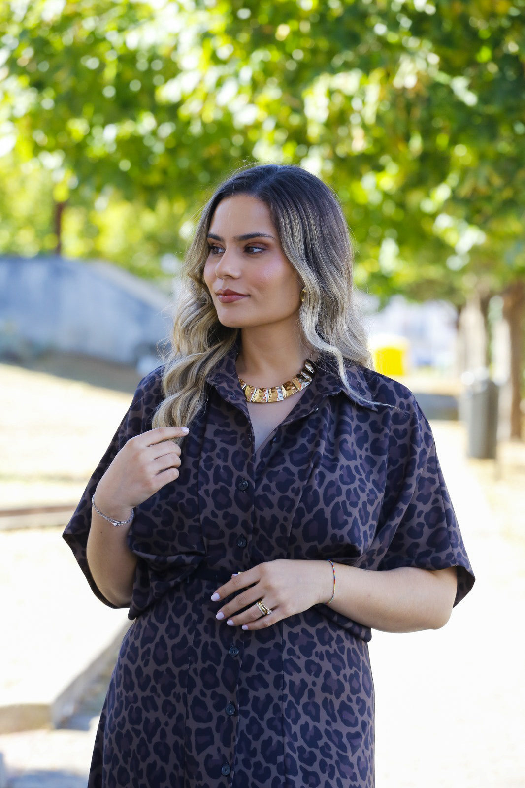 Vestido Camiseiro Animal Print