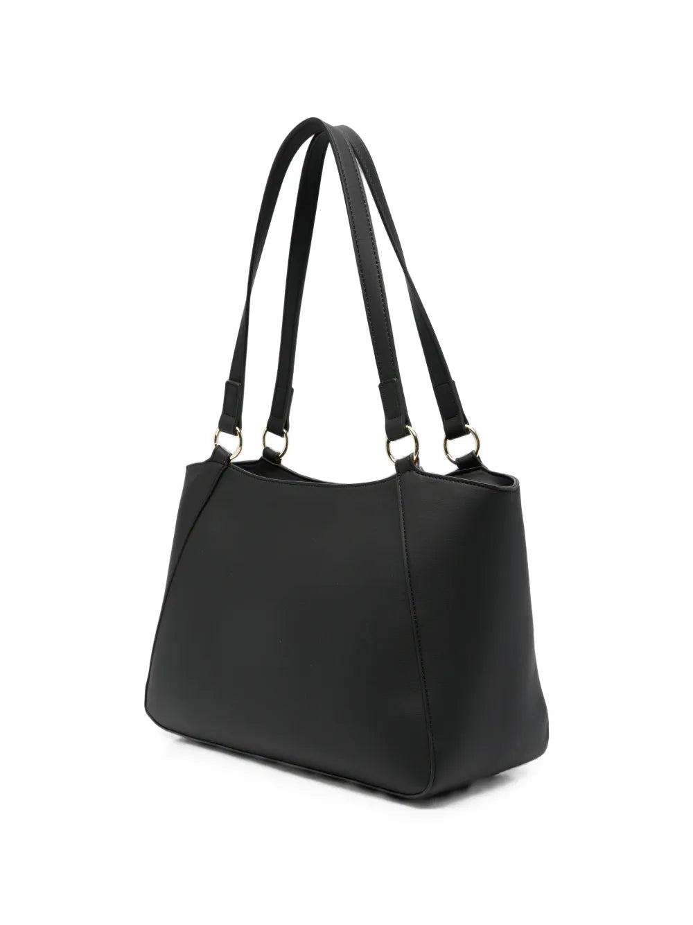 Mala de Ombro Preta com Logótipo Dourado – Love Moschino
