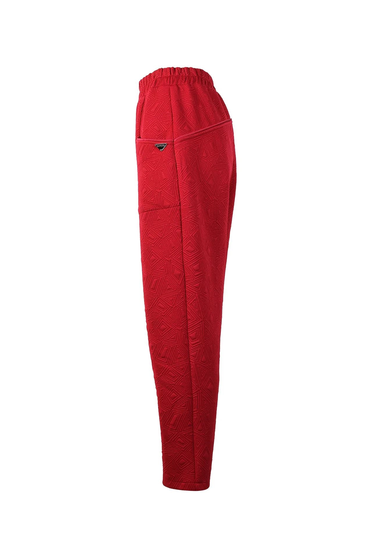 Conjunto Feminino Vermelho com Camisa Estruturada e Calça Slim Fit