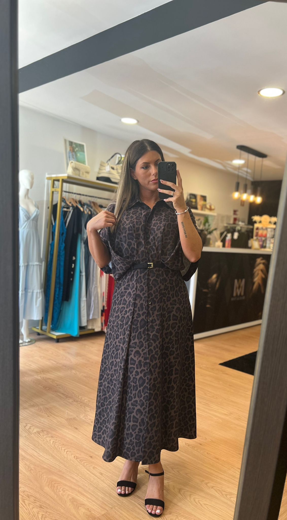 Vestido Camiseiro Animal Print