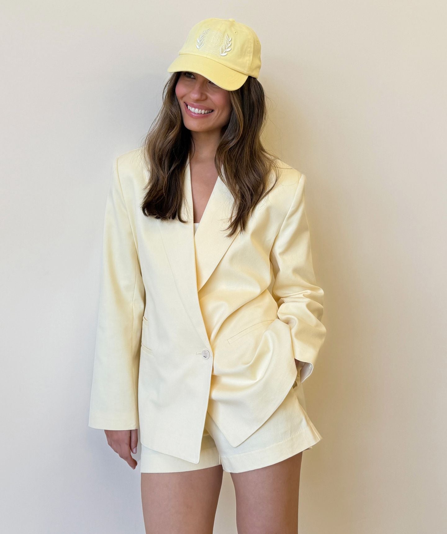 BENSON blazer oversized - butter yellow