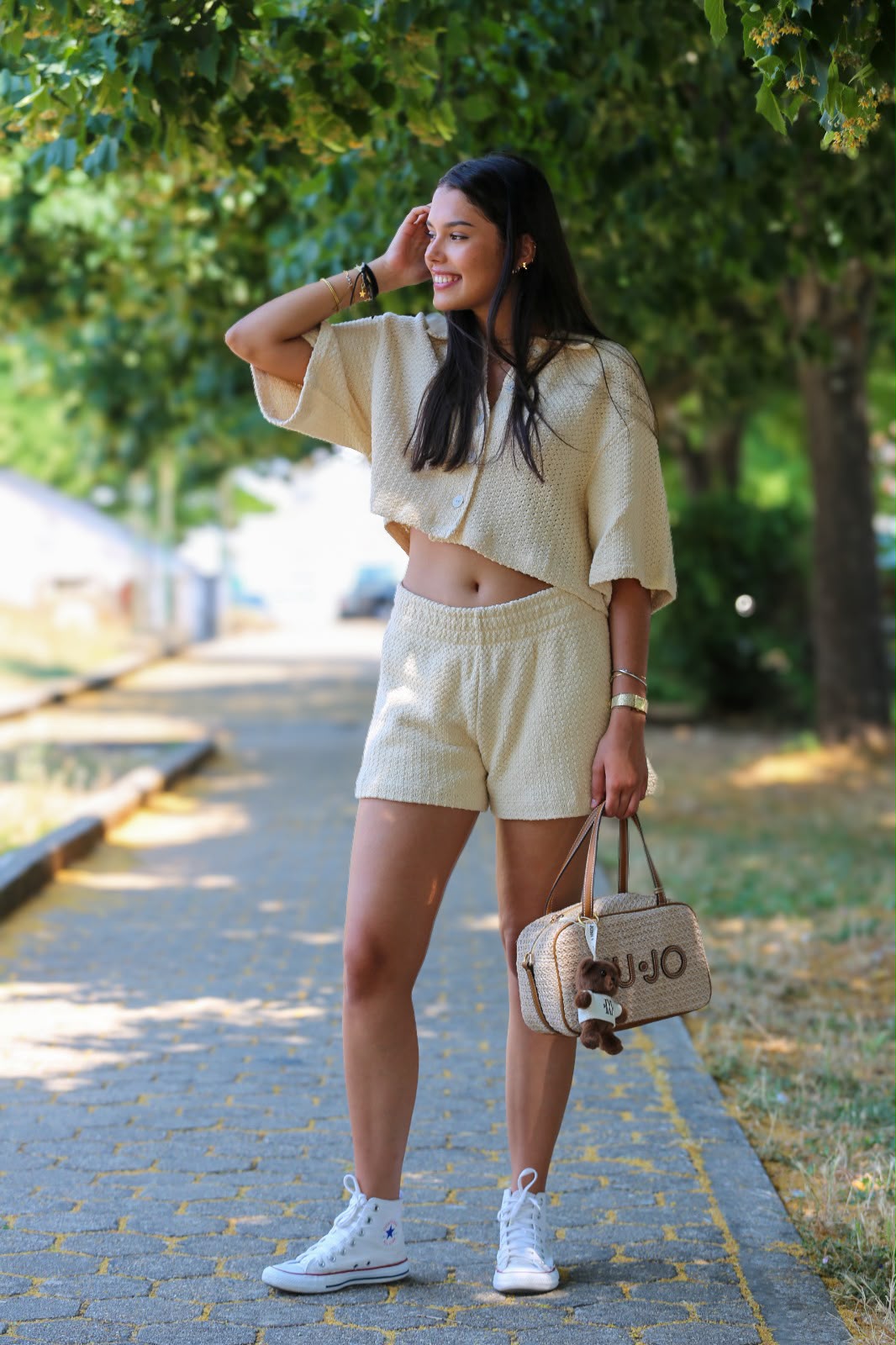 Conjunto Textura Natural Bege