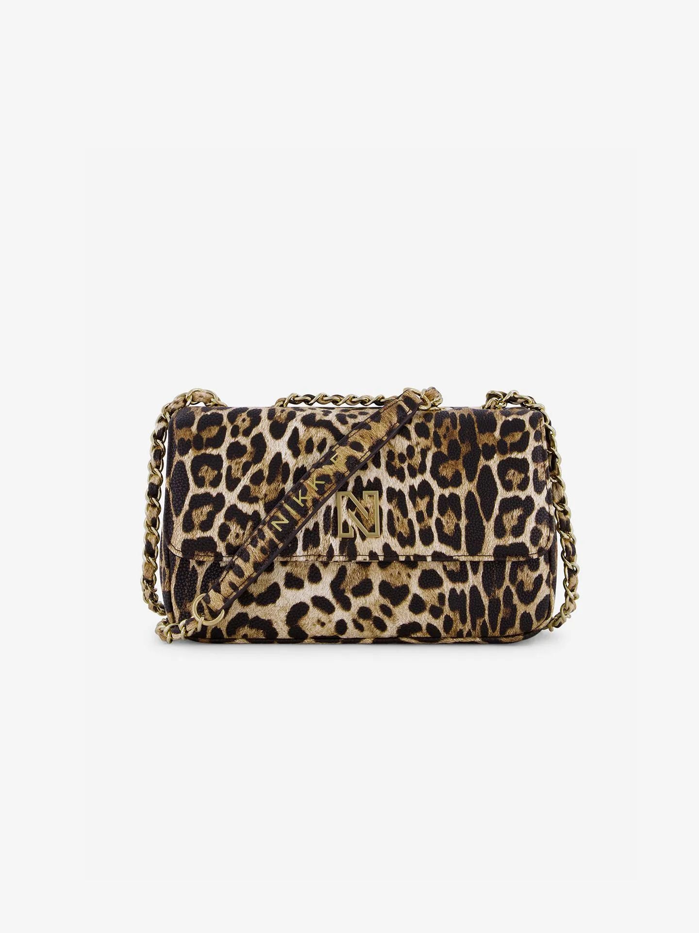 Mala Animal Print com Corrente Dourada