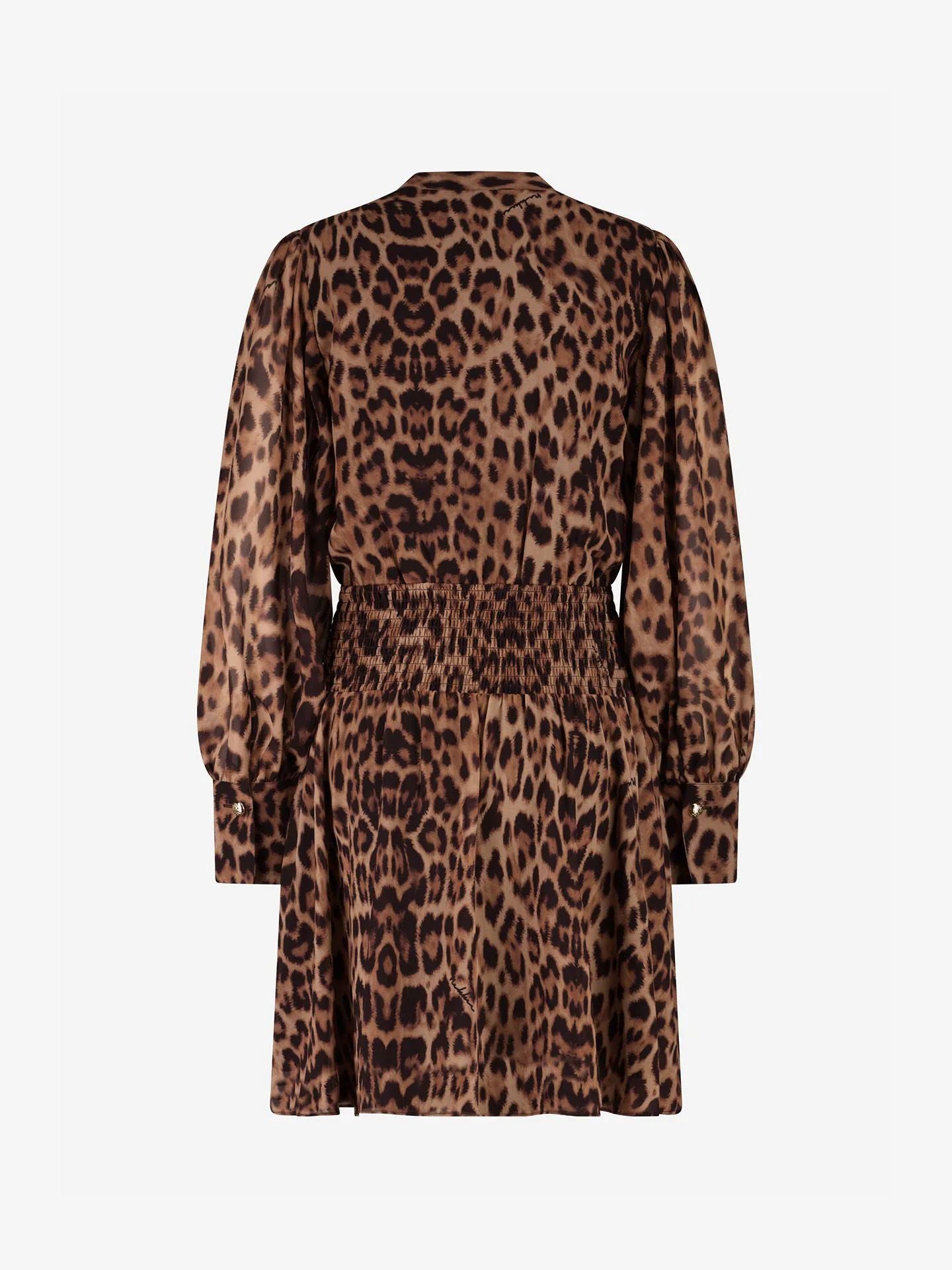 Vestido com estampa de leopardo