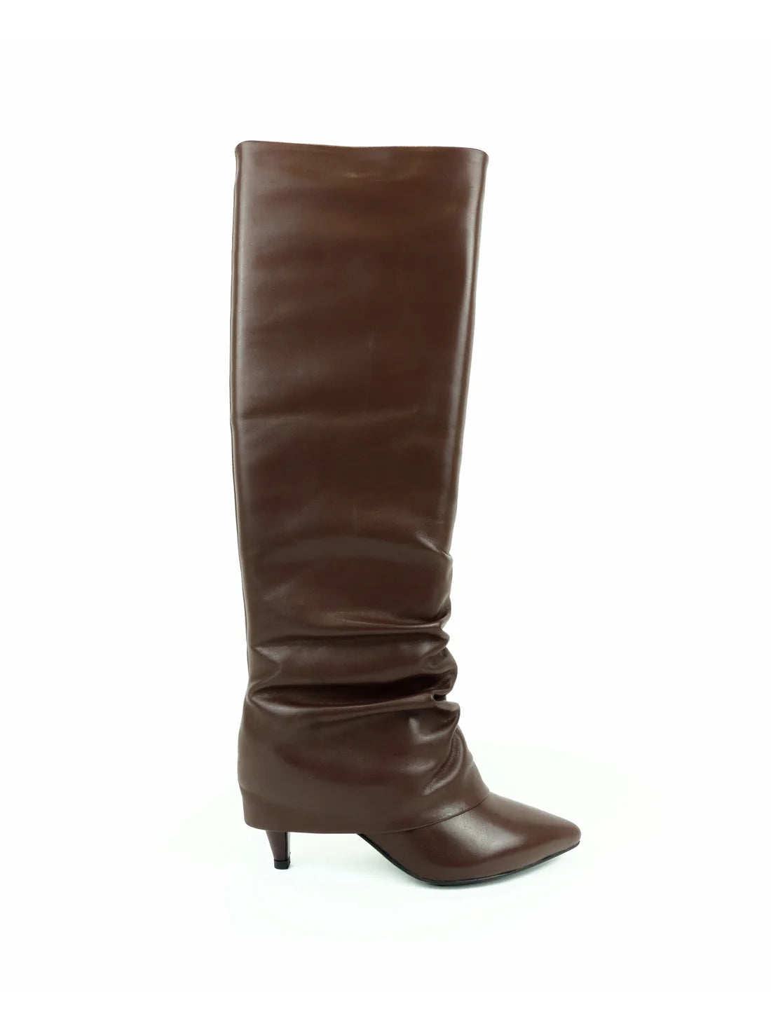 Botas de Cano Alto Castanho‑Chocolate