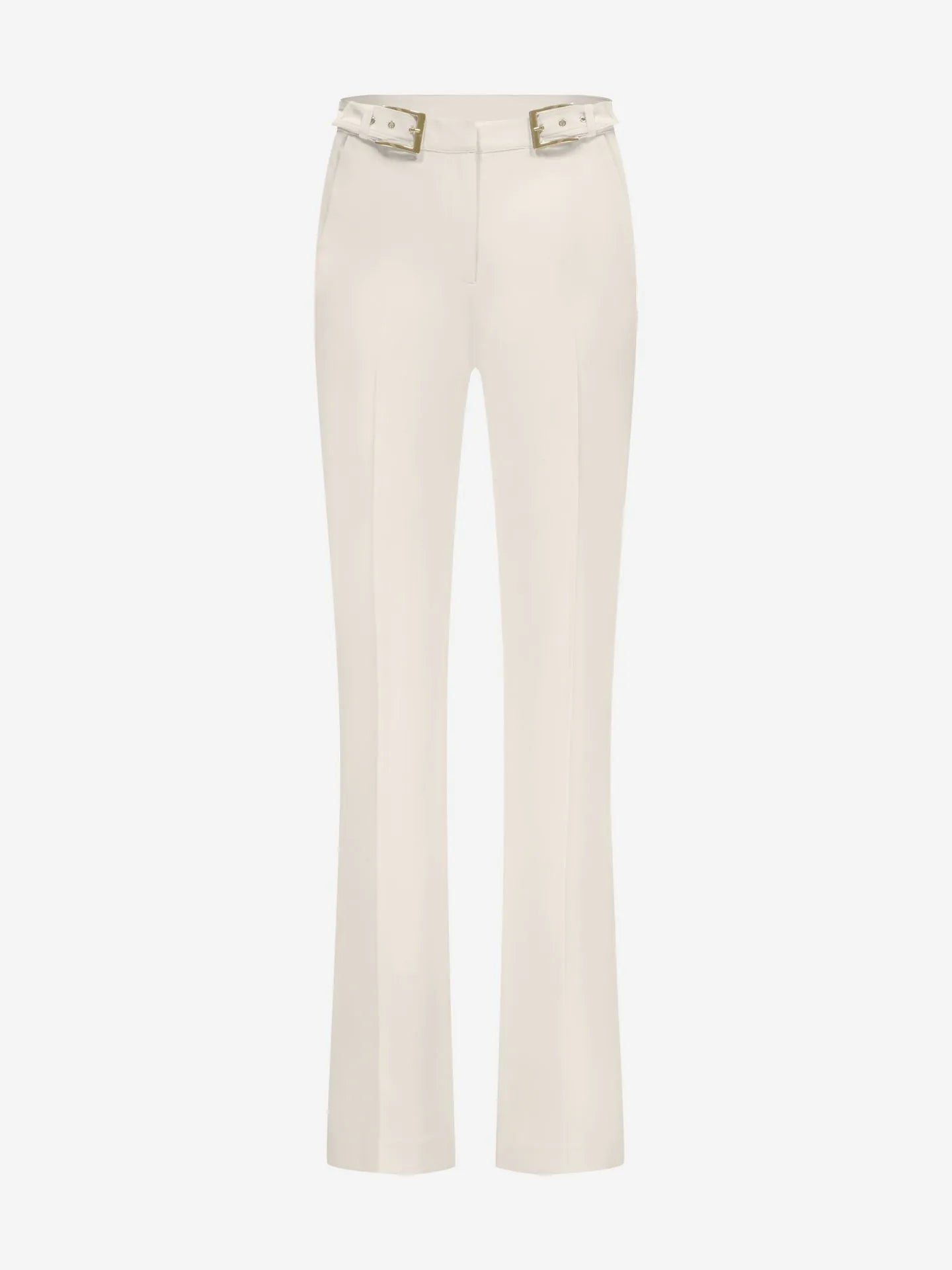 Calça clássica com detalhe de fivela