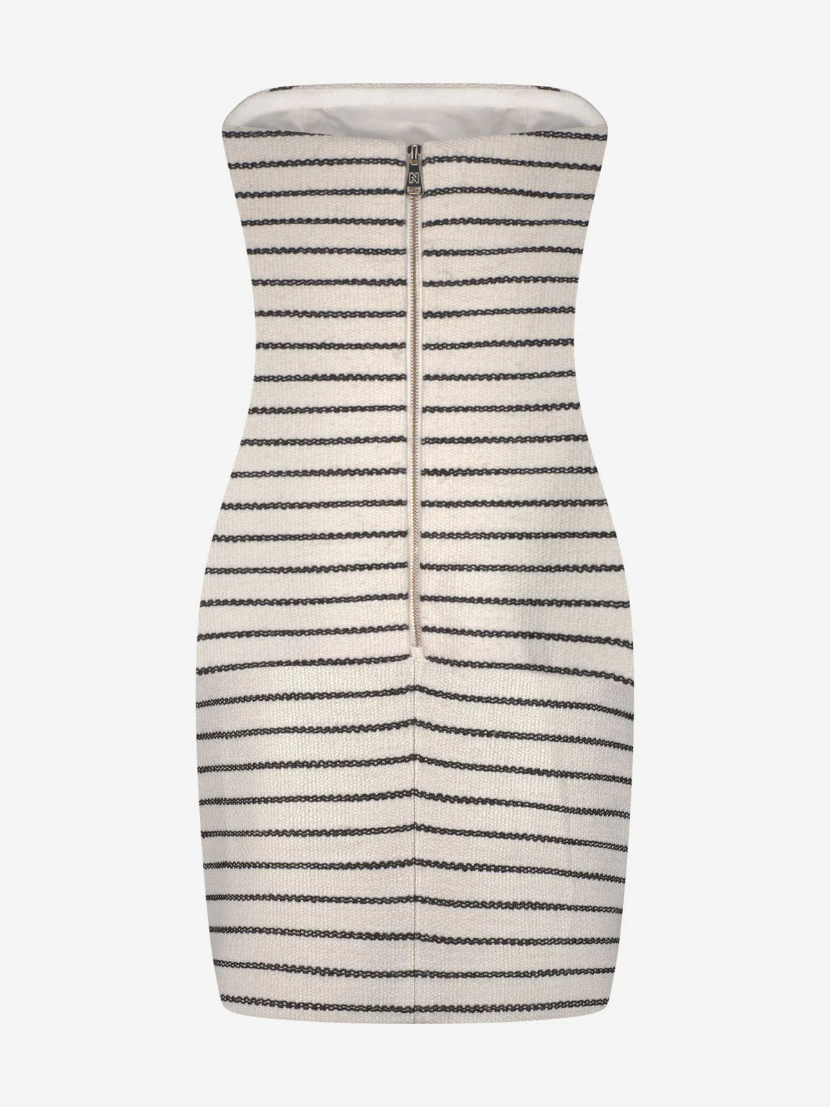 Vestido Cai-Cai Estruturado com Botões Dourados