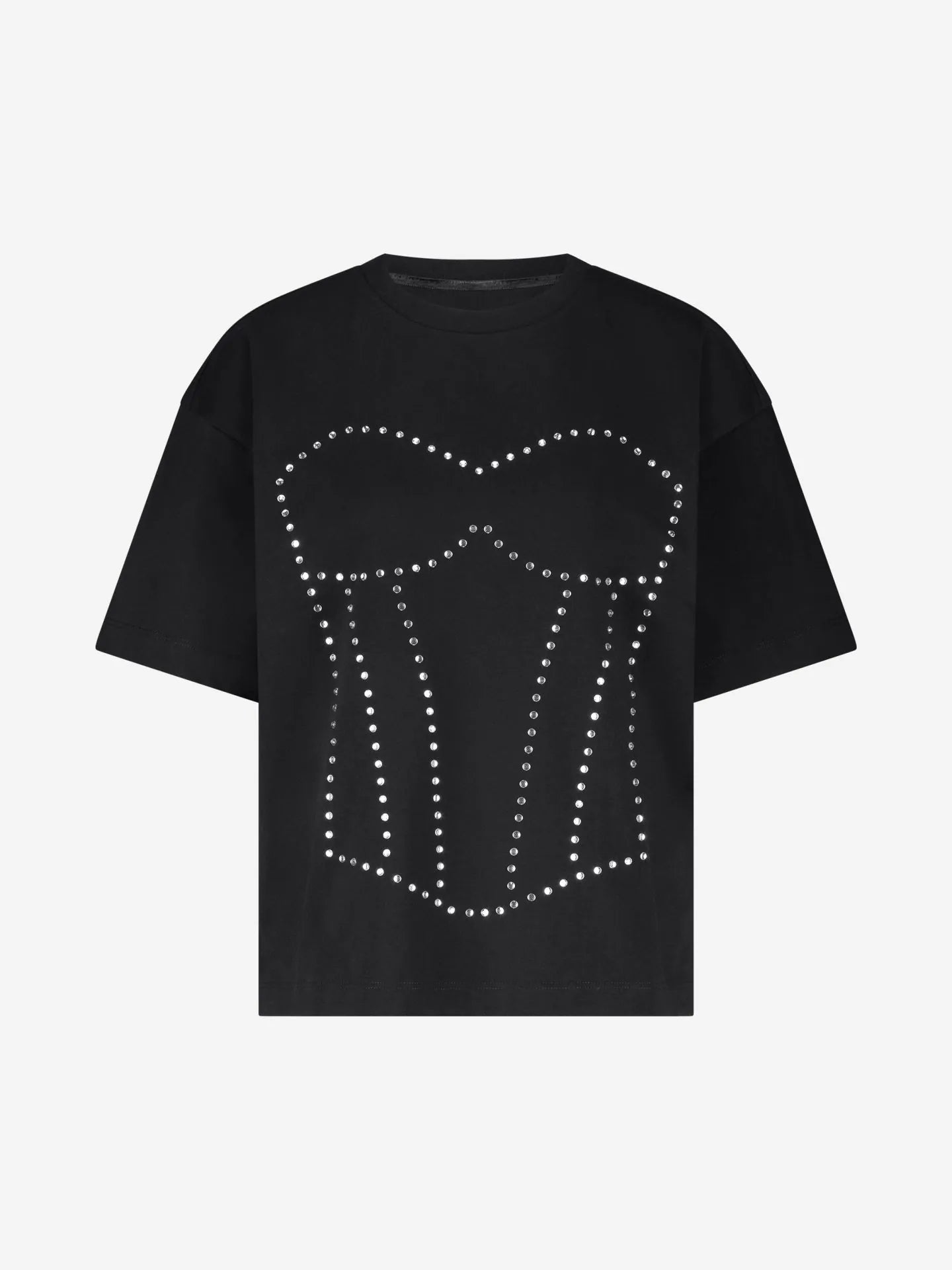 T-shirt oversized com strass