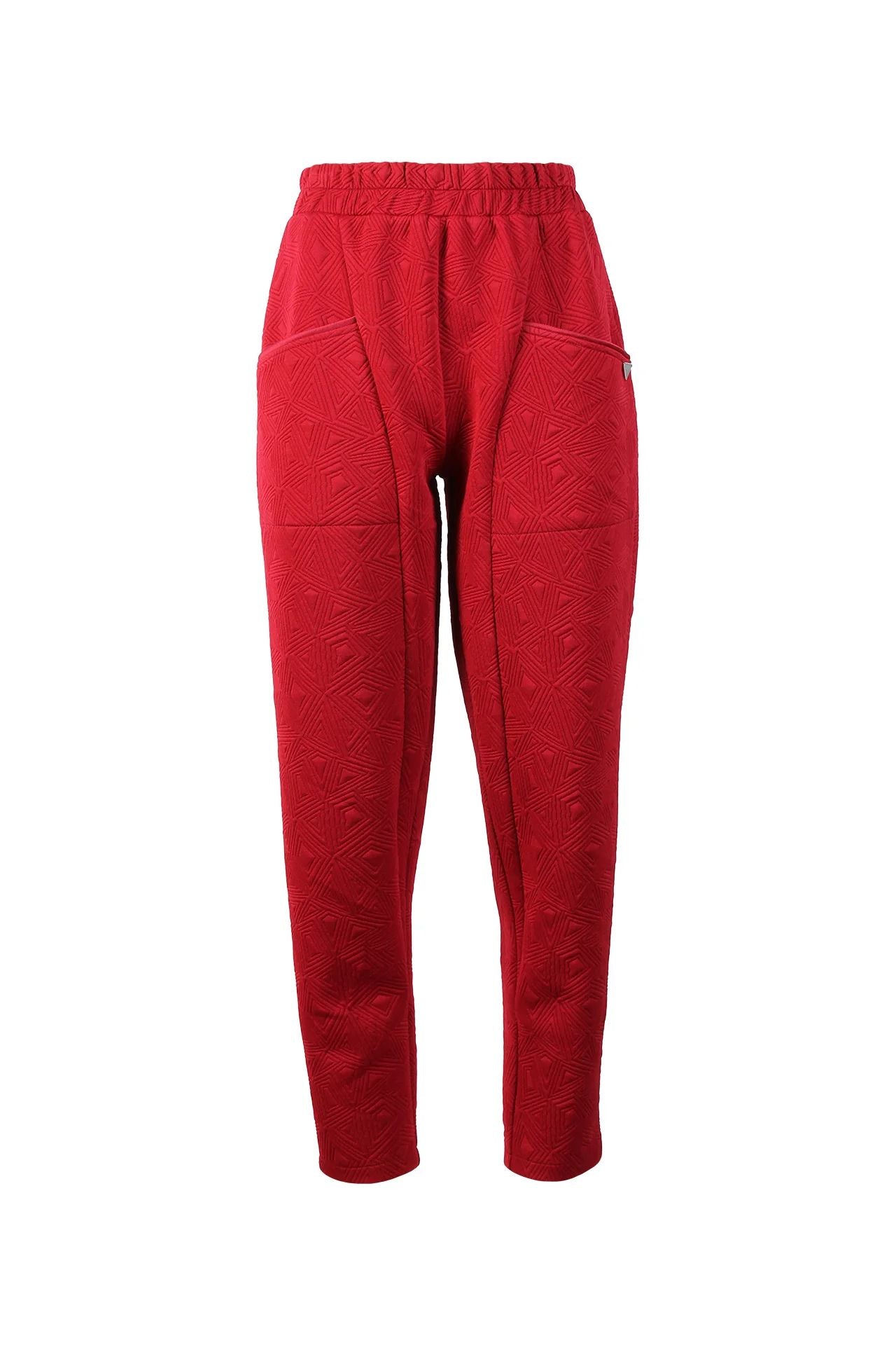 Conjunto Feminino Vermelho com Camisa Estruturada e Calça Slim Fit