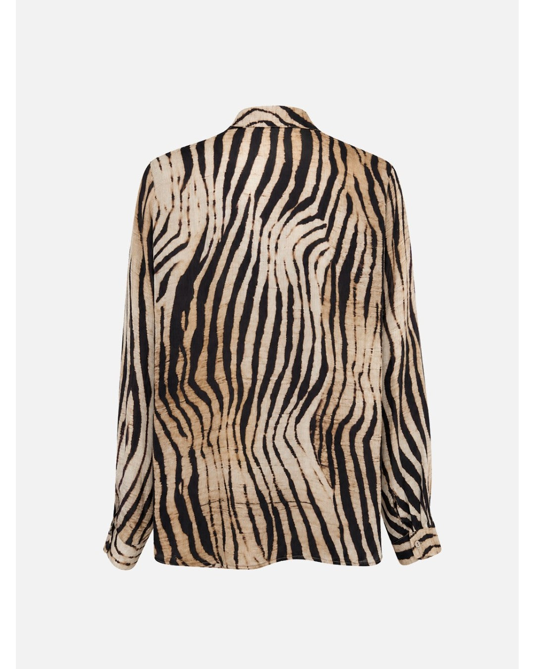 Blusa estampada com corrente metálica