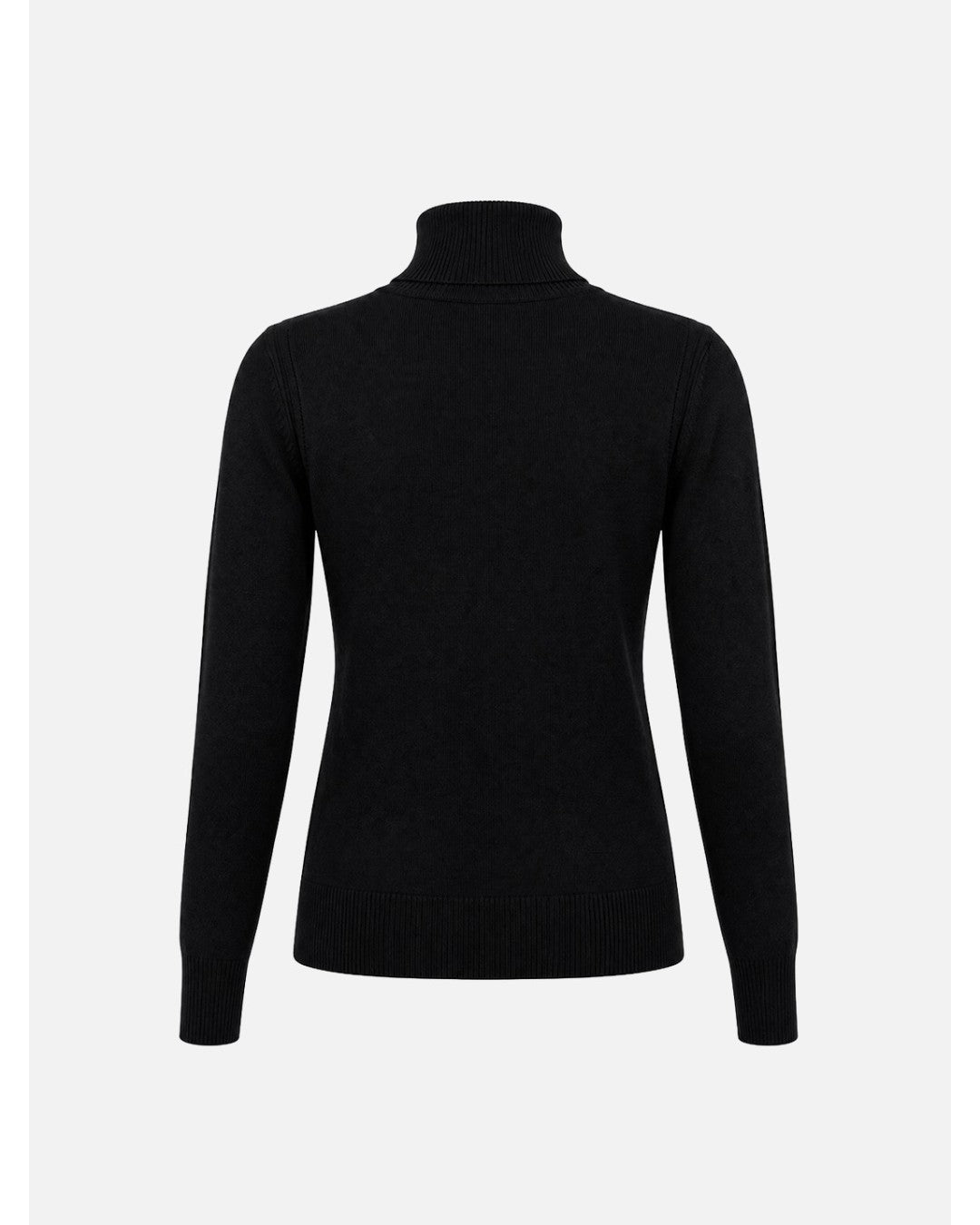 Camisola de malha básica de gola alta com logo