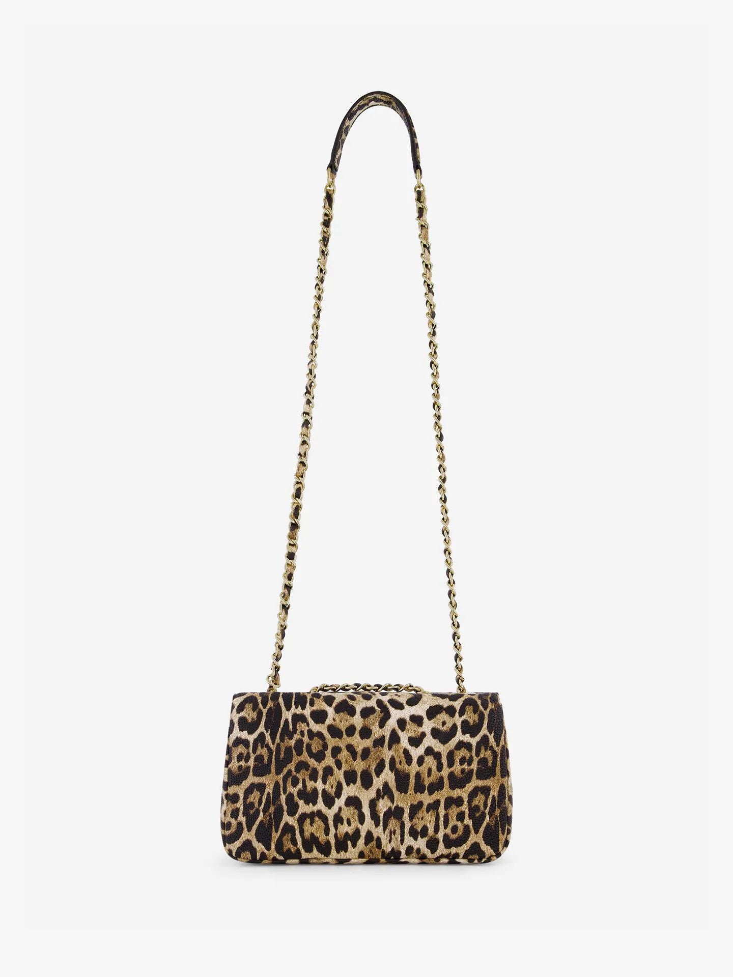 Mala Animal Print com Corrente Dourada