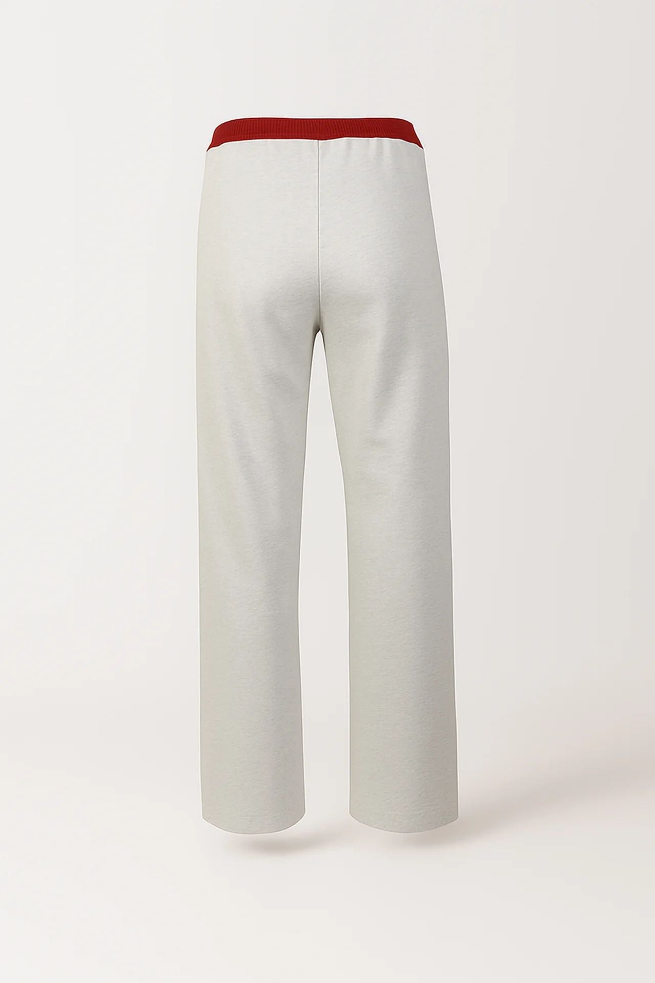 Calças jogger em cinzento claro com cintura contrastante