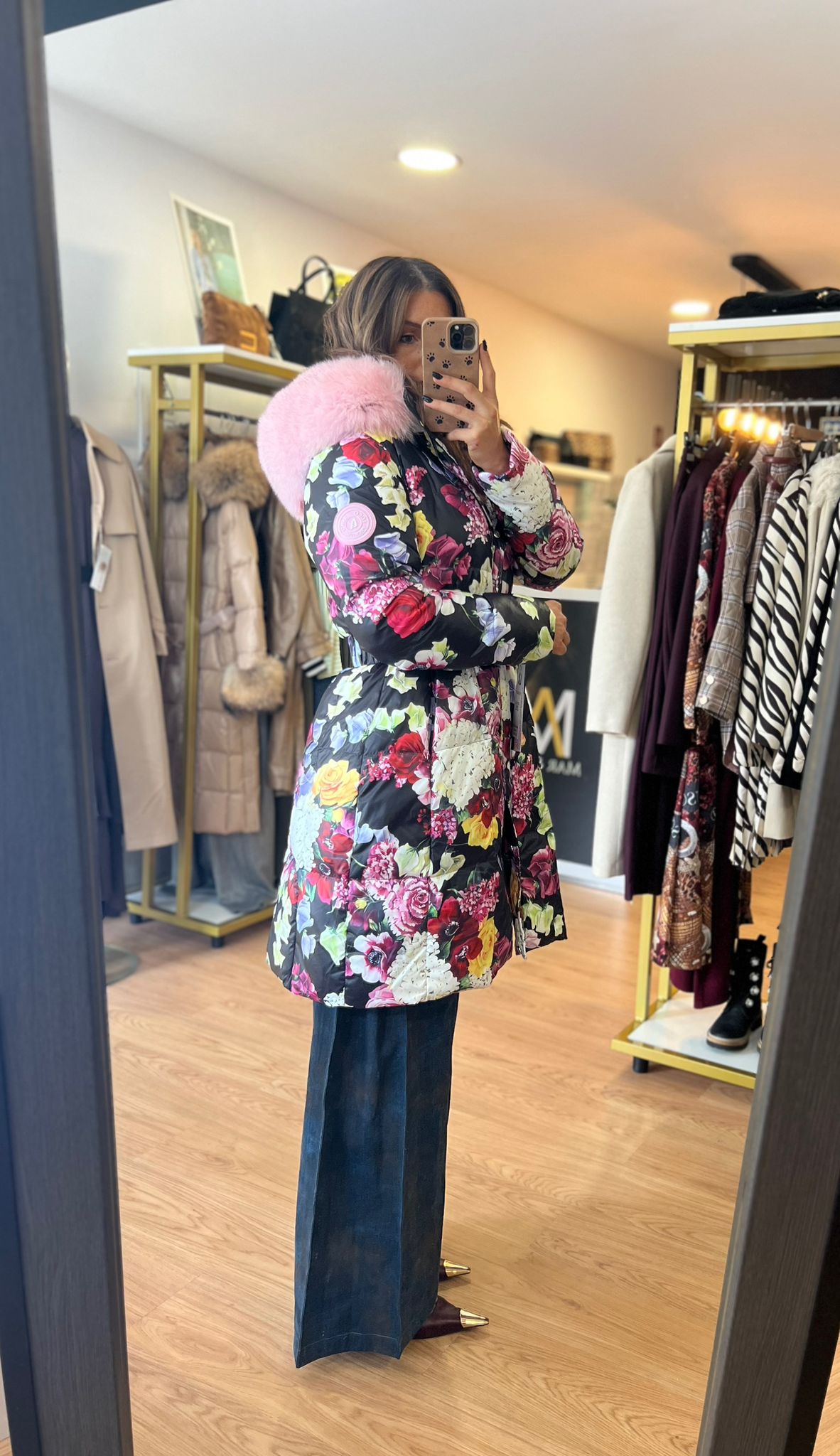 Casaco Floral Cintado