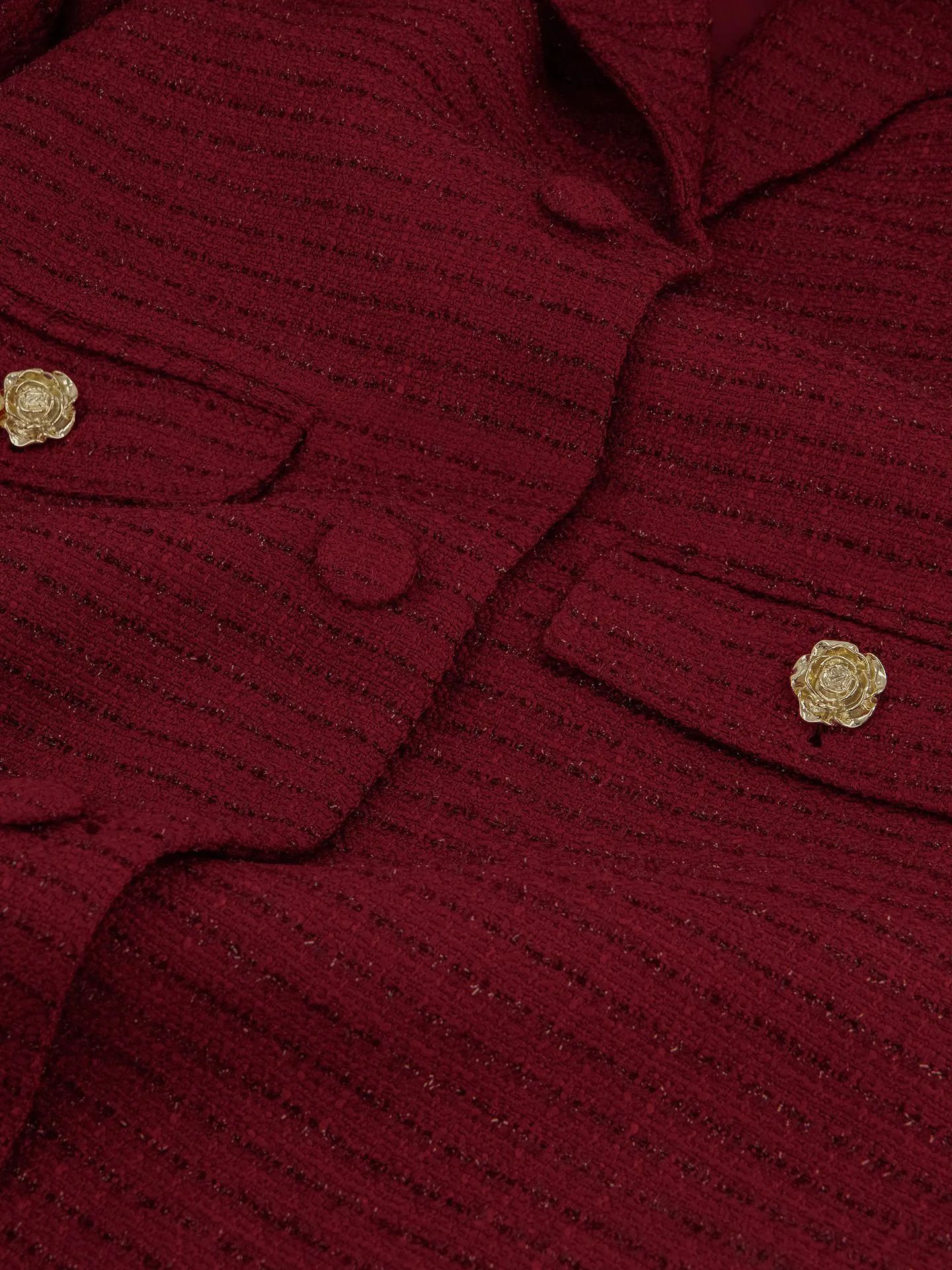 Casaco Vinho com fio de glitter