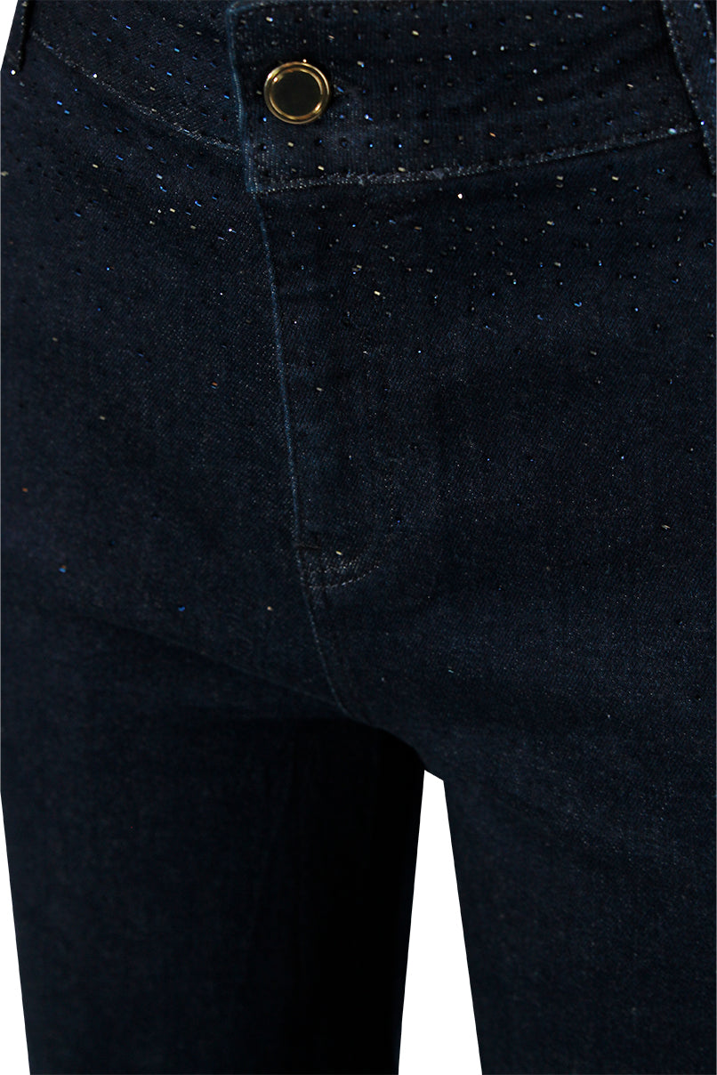 Calças jeans pormenores brilhos