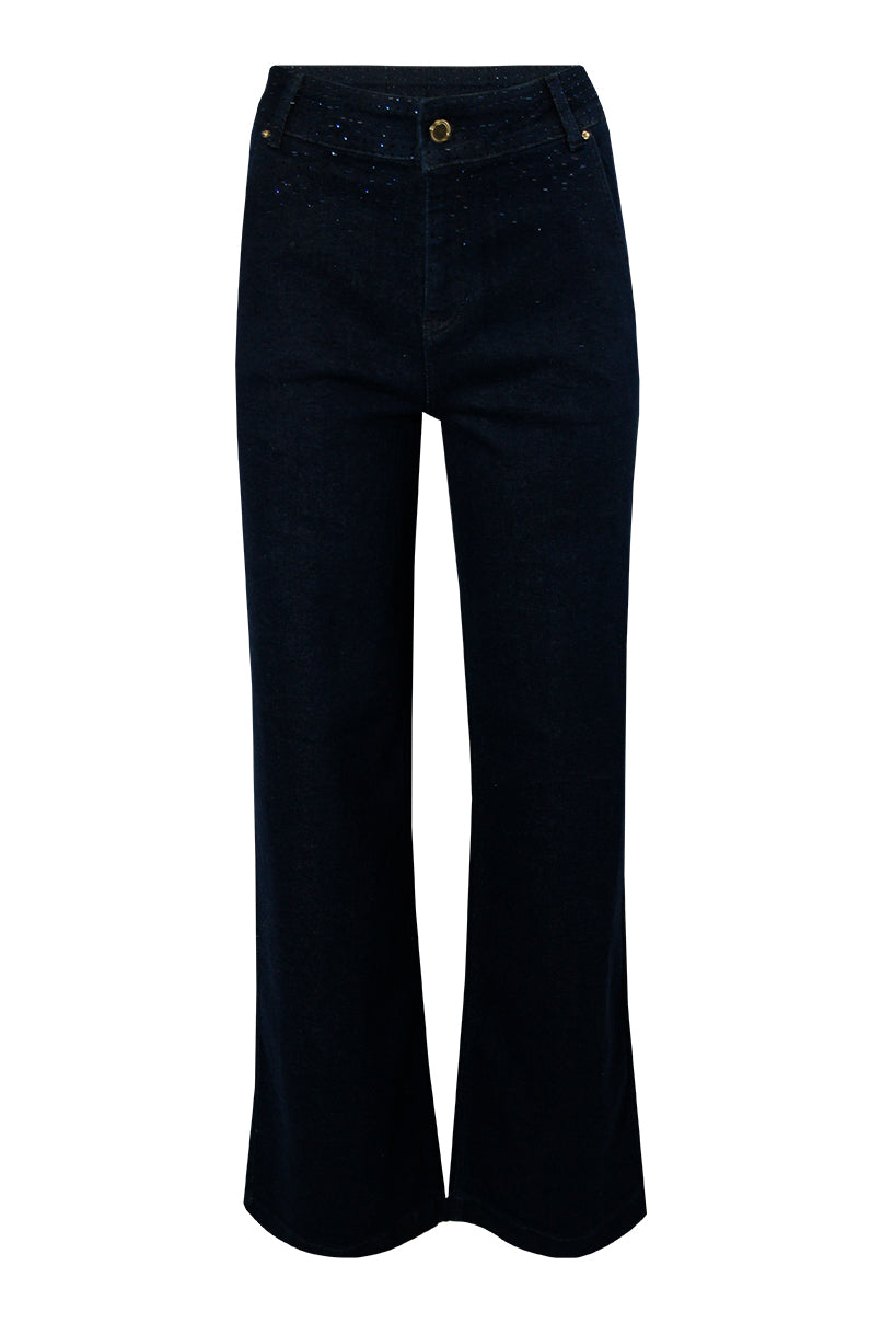 Calças jeans pormenores brilhos