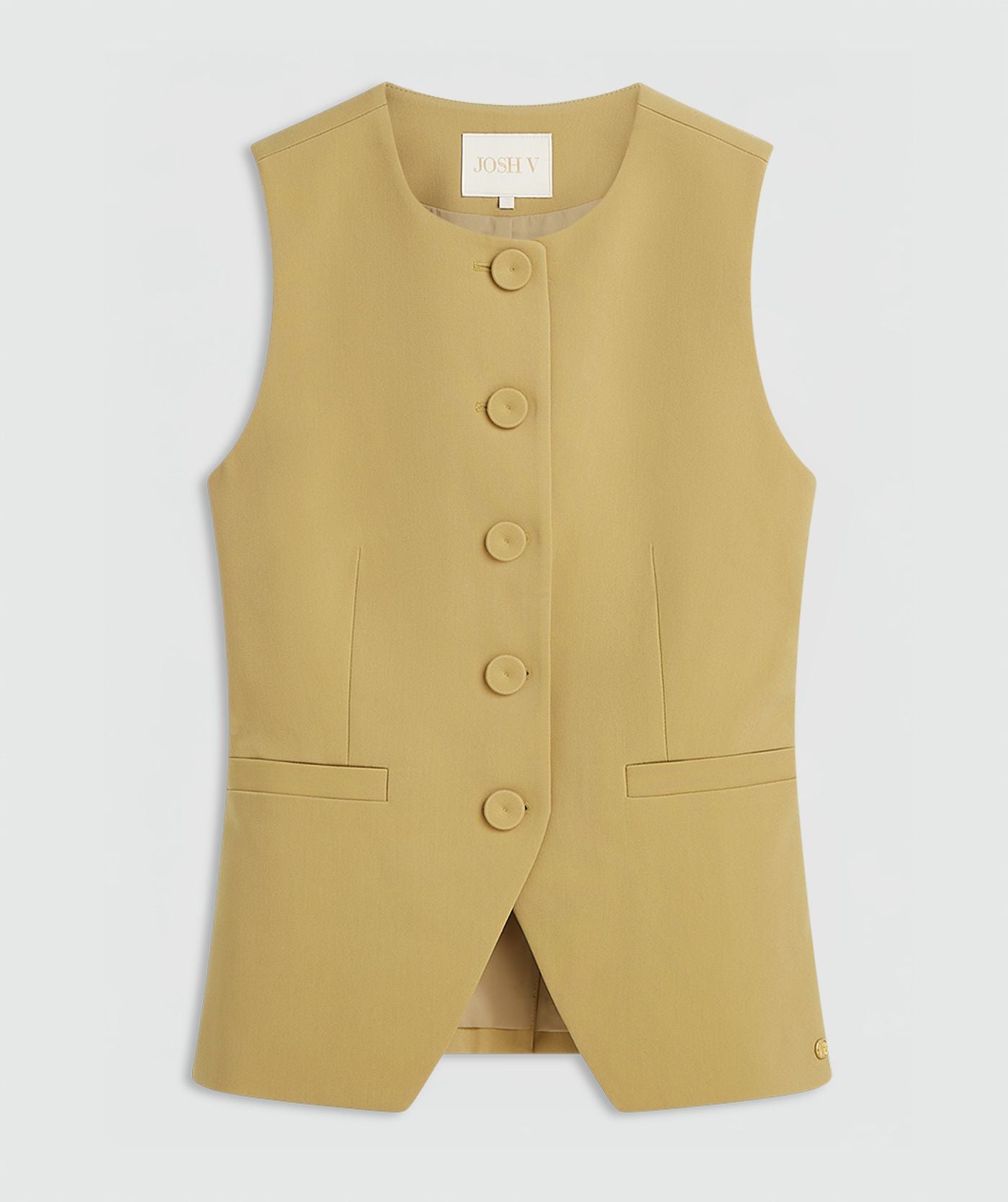 Colete ajustado - amarelo mostarda