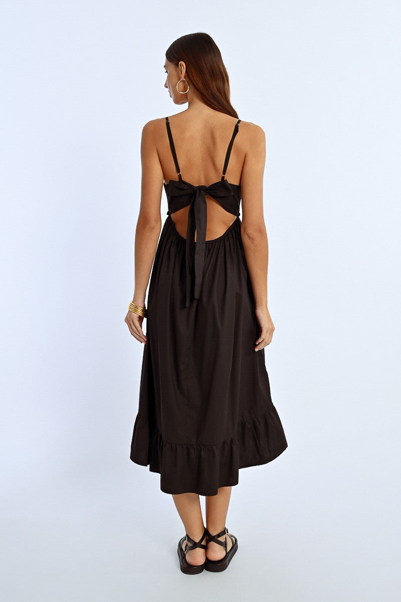Vestido Longo com Laço