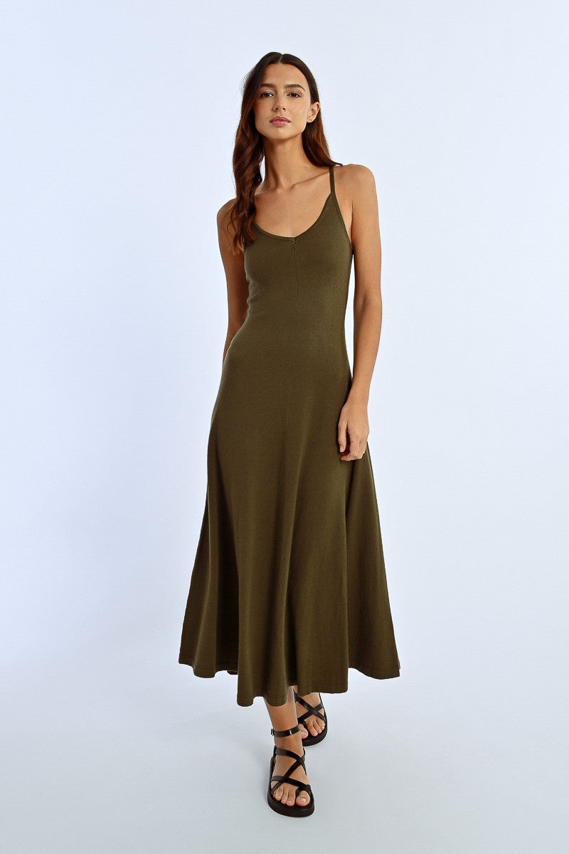 Vestido longo evasê
