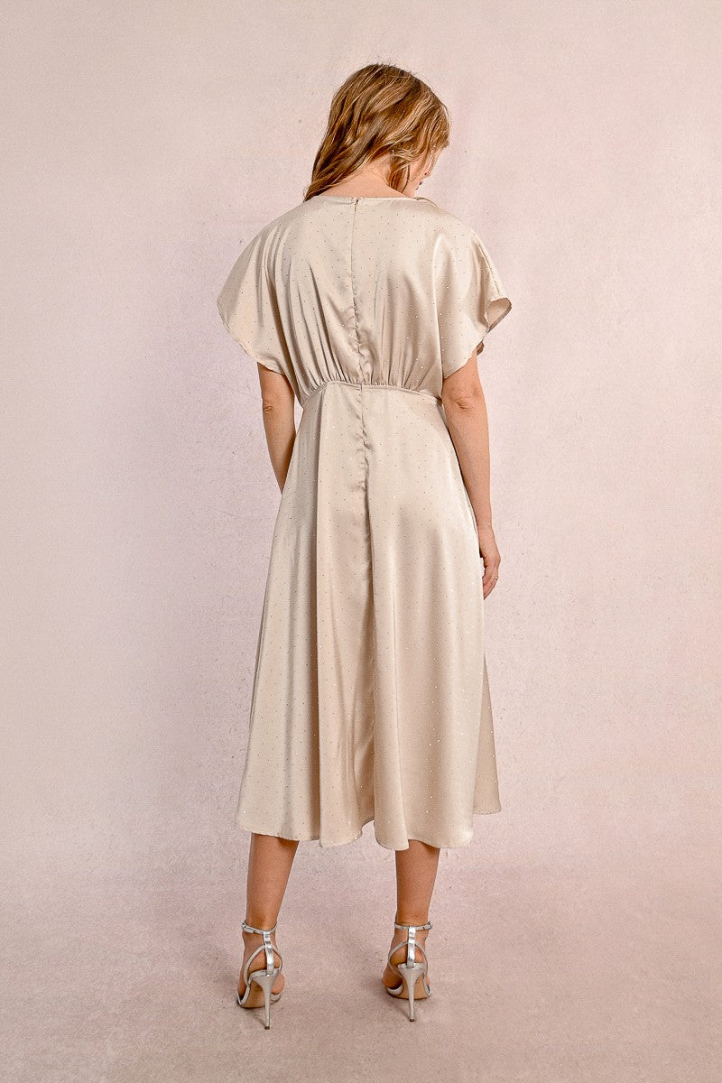 Vestido longo de cetim
