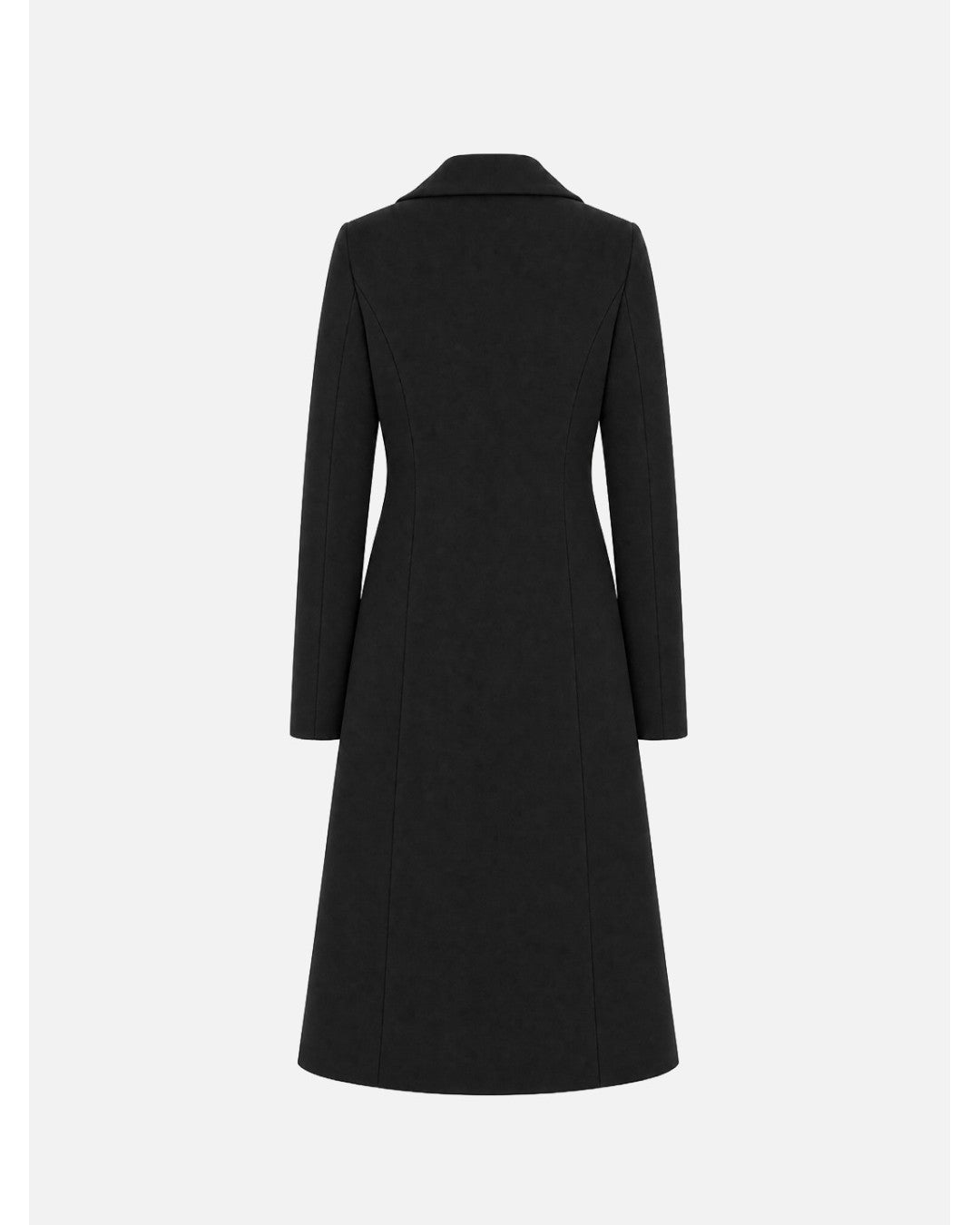 Vestido cintado com logo metálico