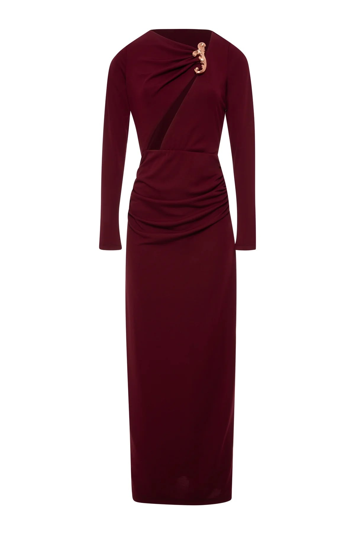 Vestido comprido Bordô Fracomina