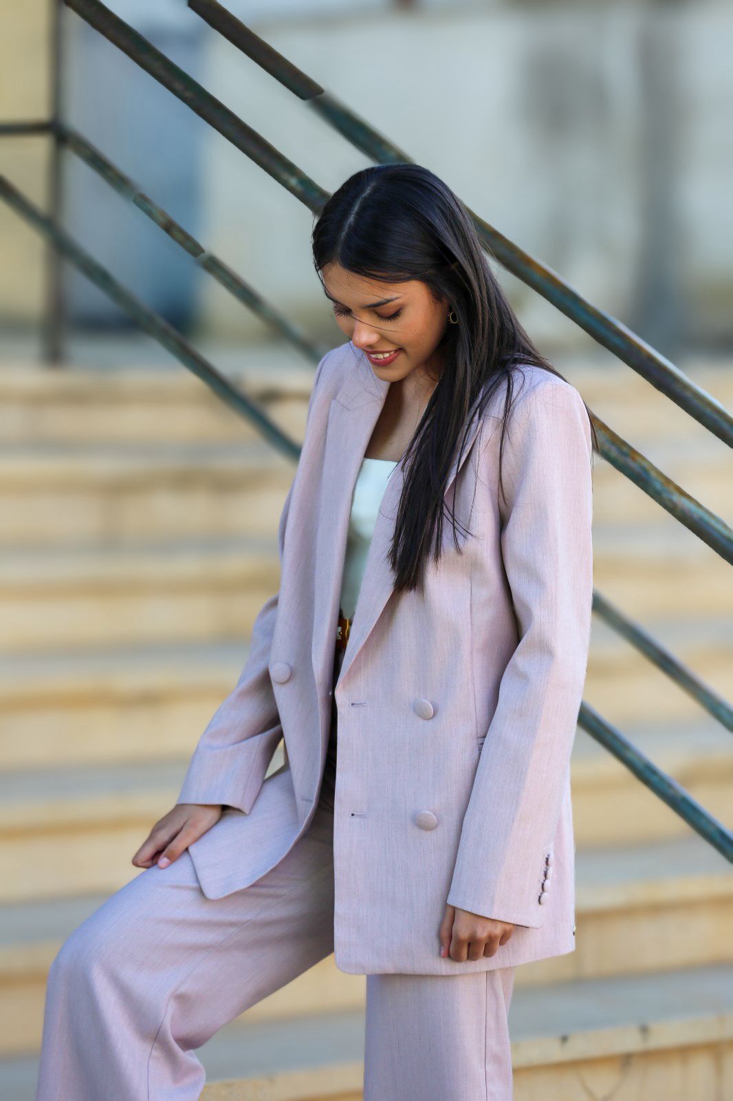 Blazer DILLEN de corte reto