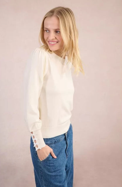 Suéter de moletom com laços elegantes