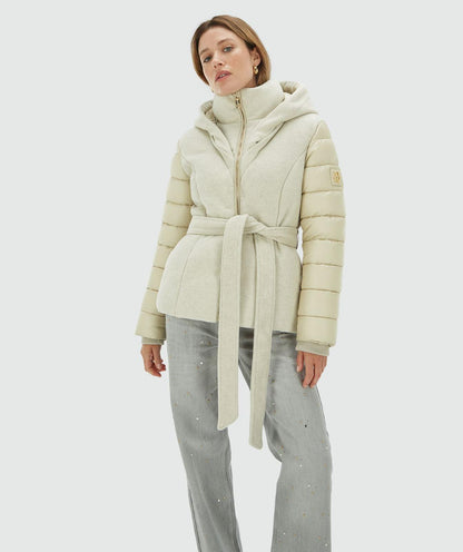 Casaco puffer GRACIA - bege claro