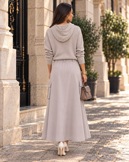 Camisola de capuz com aplicação floral