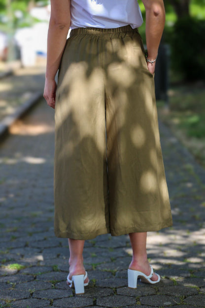 Calça Culote Verde – Cintura Subida