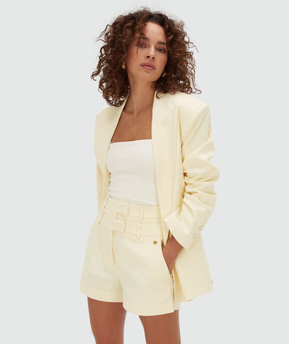 BENSON blazer oversized - butter yellow