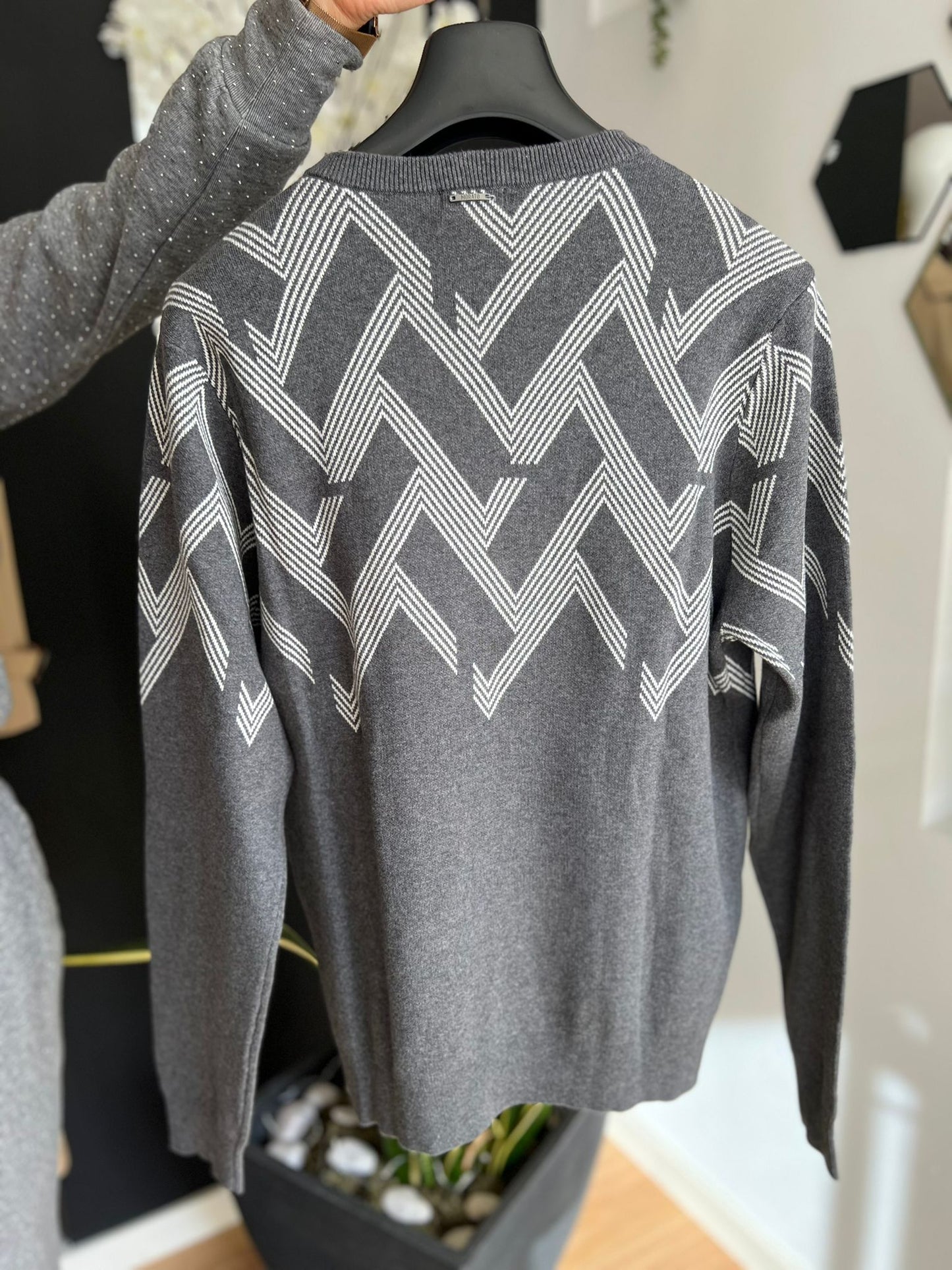 Camisola Antony Morato – Geometric Knit (Cinzento)