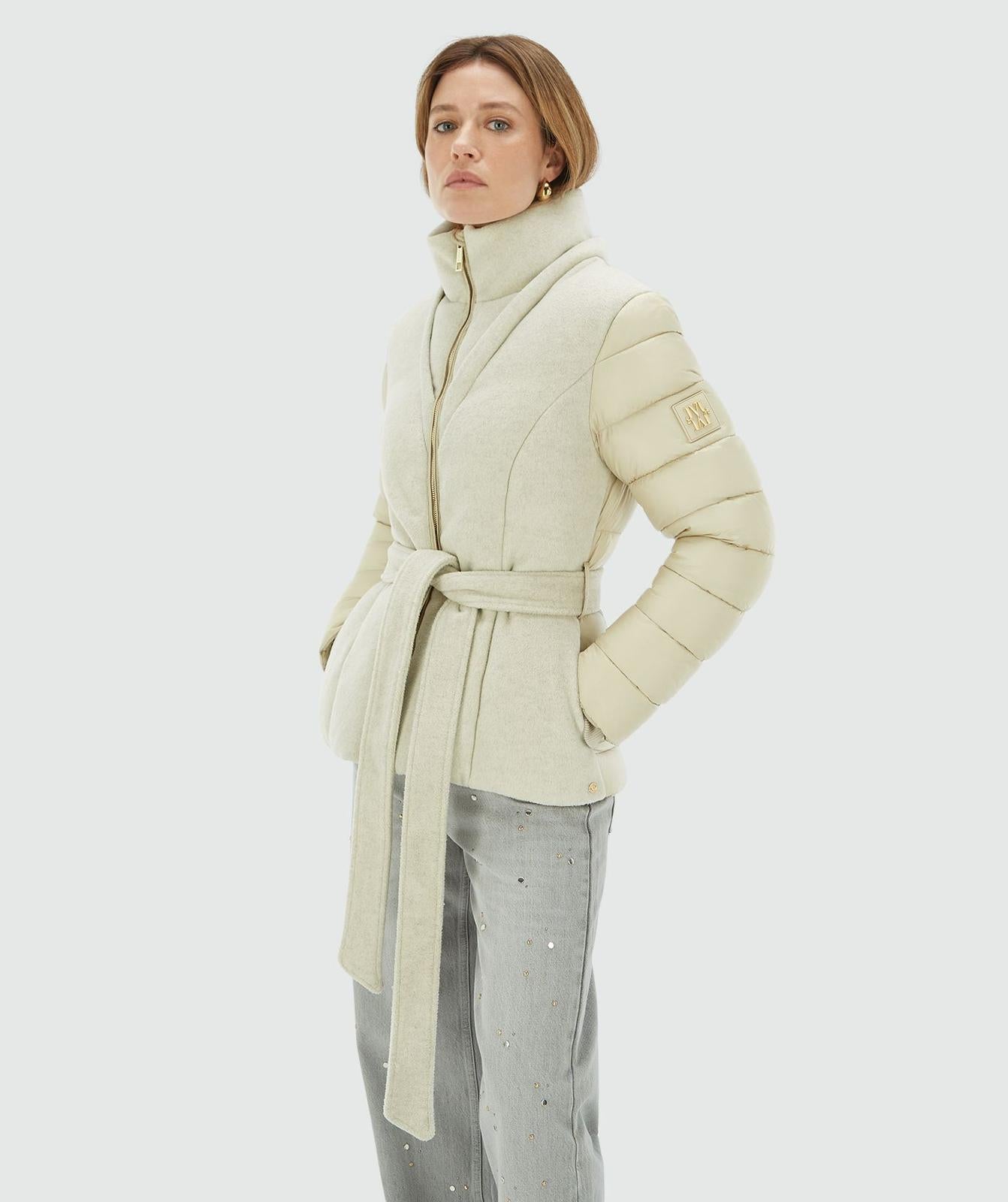 Casaco puffer GRACIA - bege claro