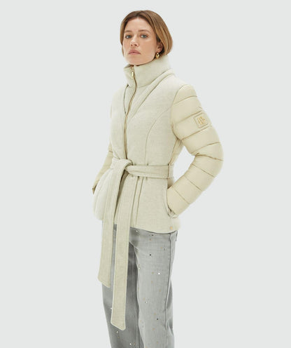 Casaco puffer GRACIA - bege claro