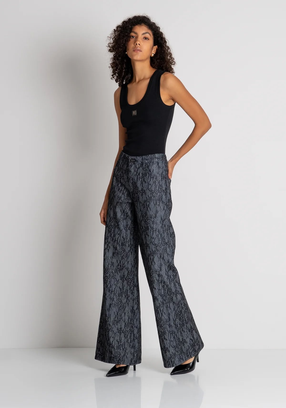 Calça Wide Leg Fracomina