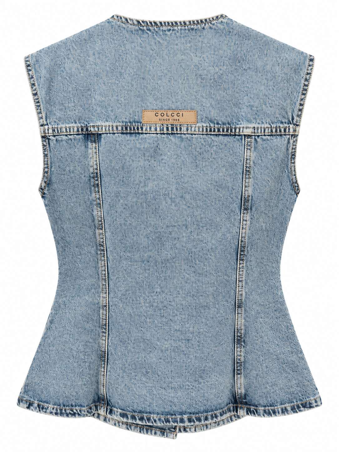 Colete Jeans Acinturado