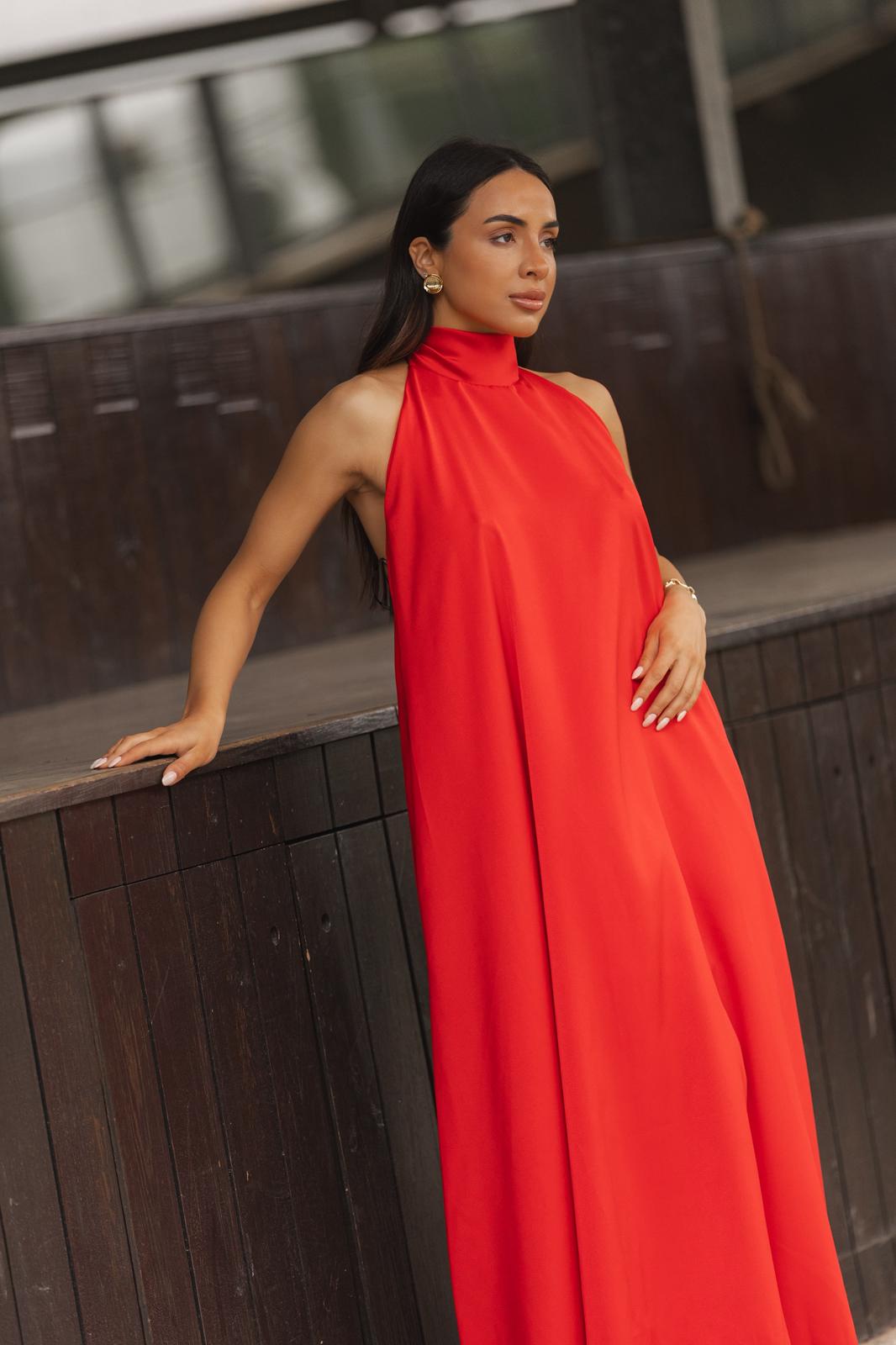 Vestido Halter Acetinado