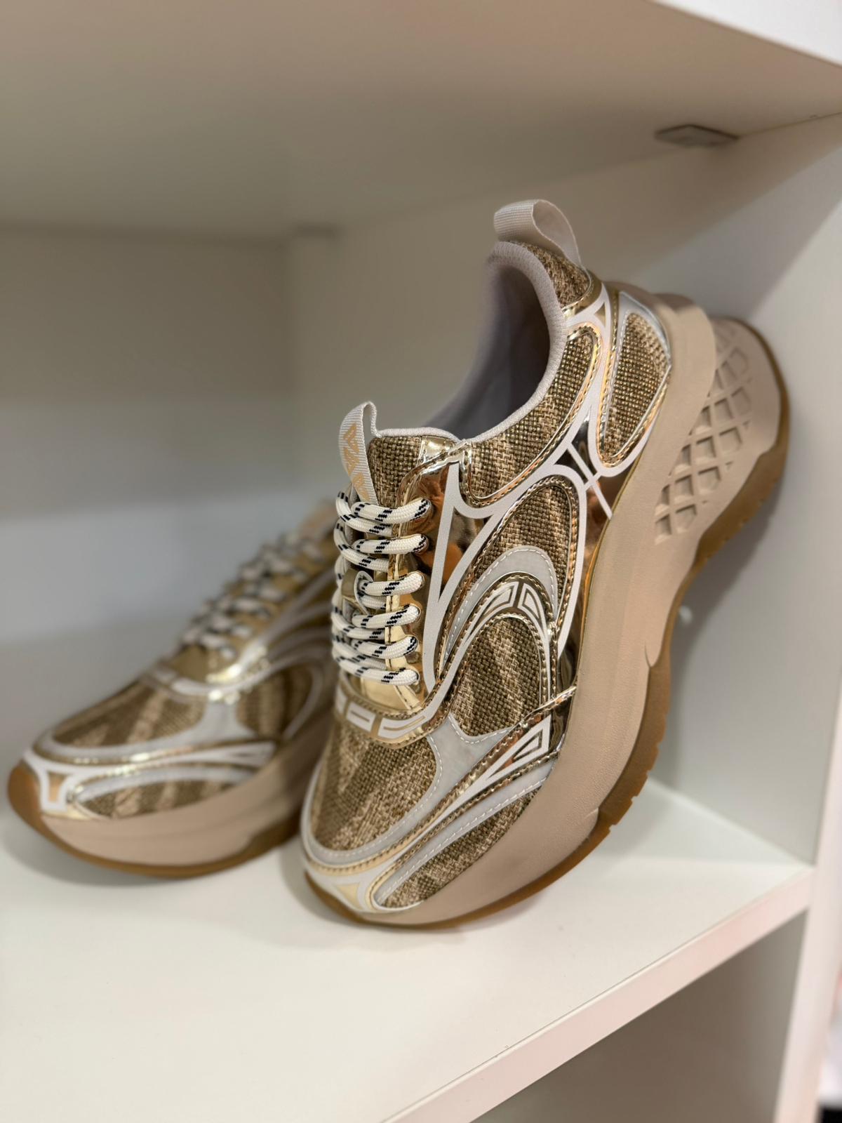 Ténis Chunky Natural Gold