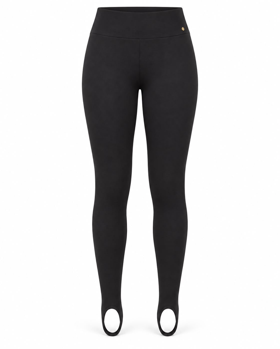 Leggings pretas com tira sob o pé