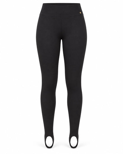 Leggings pretas com tira sob o pé