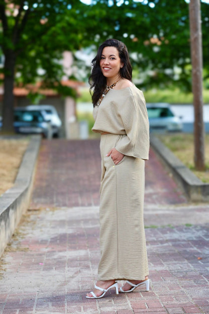Conjunto Bege Elegante