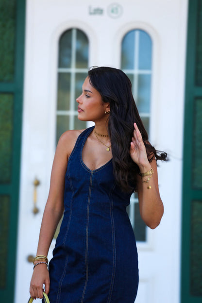Vestido midi jeans