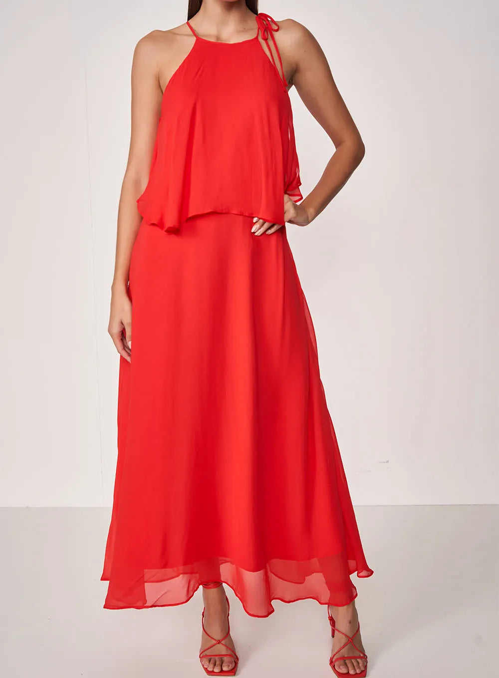 Vestido Vermelho Midi