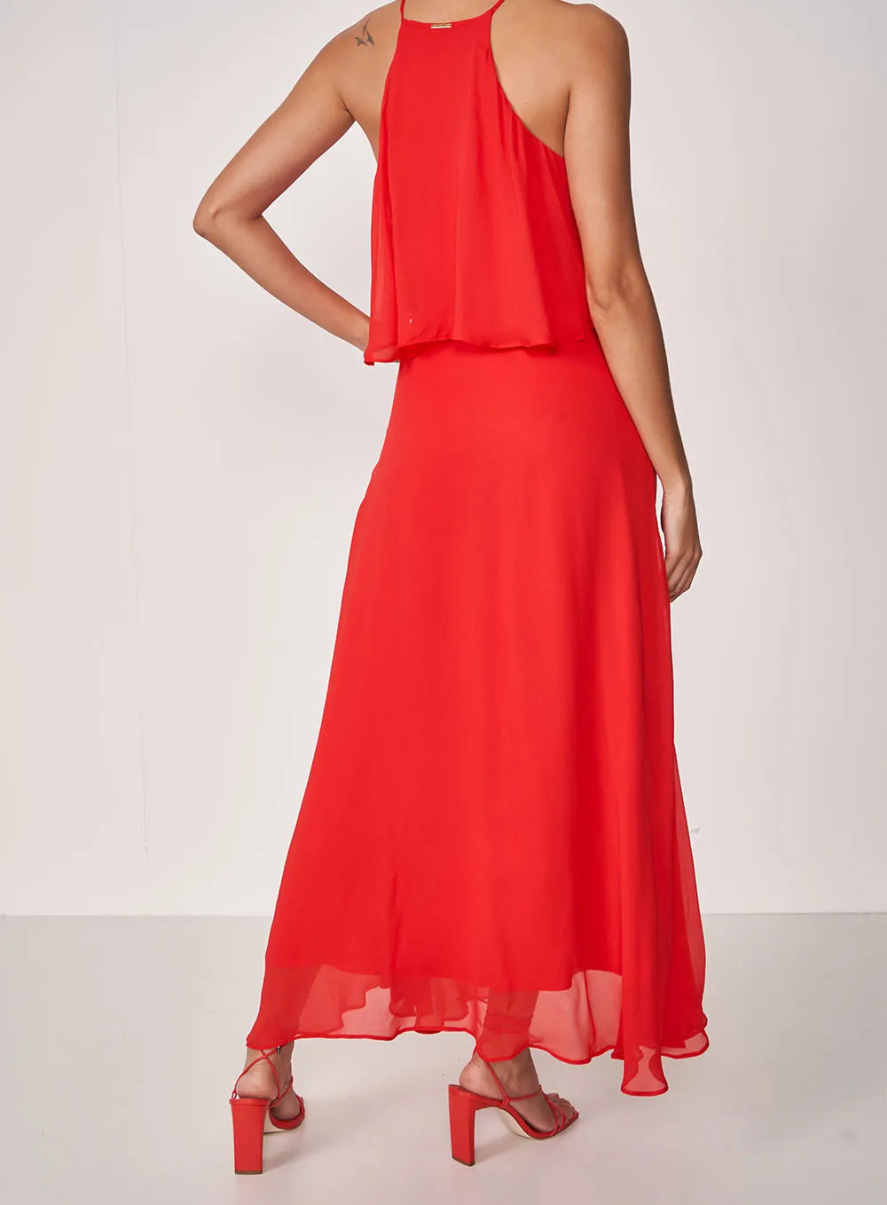 Vestido Vermelho Midi