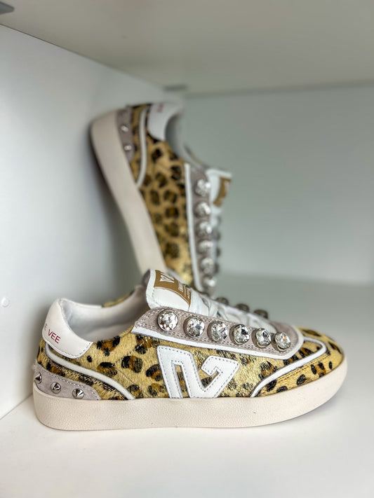 Ténis Animal Print com Cristais