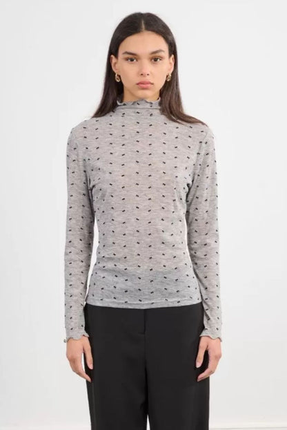 Camisola fina com laço