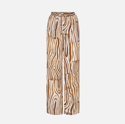 Calça estampada fluída