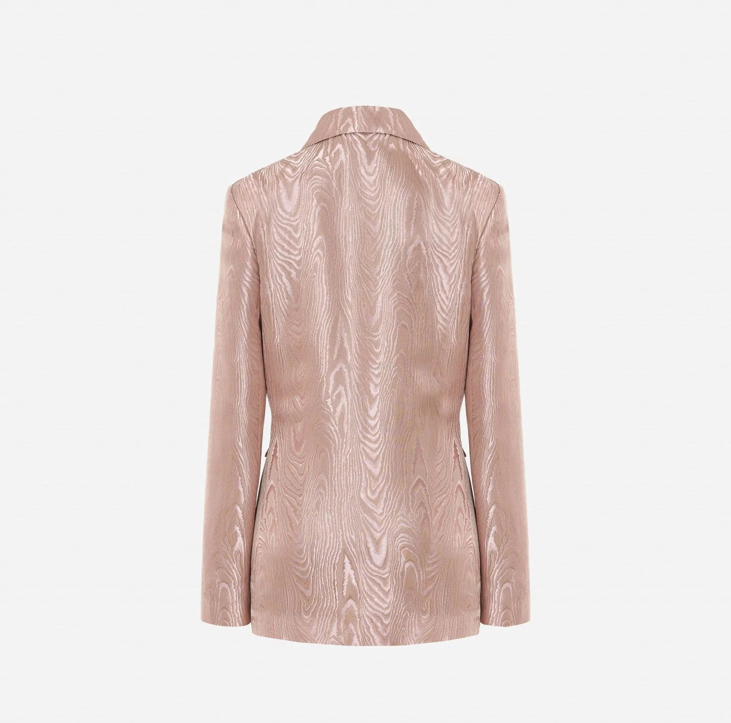 Blazer em tecido acetinado rosa